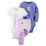 Carter's Baby Girls' 3 Piece Take Me Away Set (Baby) - Mouse 9M