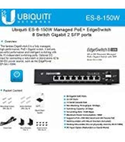 Amazon.com: Ubiquiti Networks EdgeSwitch 8XP 8-Port Gigabit PoE