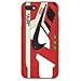 iPhone Shoe Case Chicago/White 1's Official 3D Print Textured Shock Absorbing Protective Sneaker Fashion Case (Red, iPhone 7+/8+)
