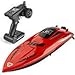 RC Boats for Kids and Adults, 30+KM/H High Speed RC Boats for Lakes, Rivers and Pools, 2.4GHz Remote Control Toy Boats, self-righting Waterproof Remote Control Electric Boats, Included Two Batteries