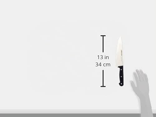 Küchenmesser aus Edelstahl mit Klinge von 200 mm - Chefmesser für Fleisch, Fisch, Geflügel, Obst und Gemüse - Ergonomischer Griff aus Polyoxymethylen, Serie Universal, Farbe Schwarz