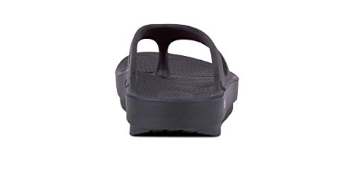 OOFOS Unisex Black Thong Flip Flop - Image 6
