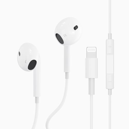 iPhone Earbuds for Headphones Wired with Lightning Connector【MFi