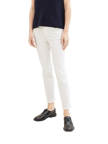 TOM TAILOR Damen Alexa Slim Fit Colored Jeans, 20000 - White, 36/28