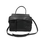 Tod's Women's Wave Mini Gommini Black Leather