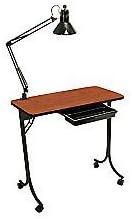 Kayline 401 Portable Mini Nail Table Manicure Table Wild Cherry FREE PD1 POLI...