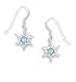 Sienna Sky Christmas Small Blue Rhinestone Snowflake Earrings 714