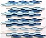Soho Wave Pool Blue - 11 1/2" x 12" - 16 Rows/Sheet