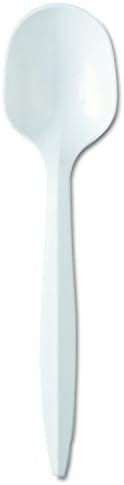 Baily PPSS Medium Weight Plastic Soup Spoon, White (Case of 1,000)