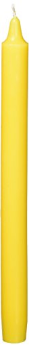 Zest Candle 12-Piece Taper Candles, 10-Inch, Yellow Straight