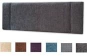 PORTOBELLO CHENILLE FABRIC HEADBOARD - 18 INCHES - VARIOUS SIZES - AVAILABLE IN 12 COLOURS (5FT KINGSIZE, BLACK CHENILLE)