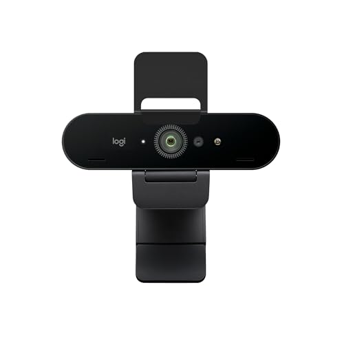 Logitech Brio 4K Webcam, Videogespräche, Mikrofon mit Geräuschunterdrückung