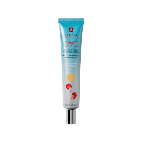 Erborian CC Water mit Centella Asiatica - Leichte CC Creme mit Hyaluronsäure - Die Feuchtigkeitsspendende Koreanische Gesichtspflege gleicht Hautunebe