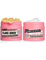 (2 PACK) Soap & Glory Flake Away Body Scrub x 300ml & Soap & Glory Righteous Body Butter x 300ml