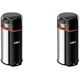 KRUPS 3oz Coffee Grinder - Silent Vortex, 2 Speeds, 240W, Dishwasher Safe, 12 Cups Ground, Silver (Pack of 2)