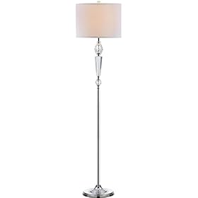SAFAVIEH Lighting Collection Savannah Clear Crystal/ Chrome 60-inch Living Room Bedroom Home Office Standing Floor Lamp… 21JLXUUWmRL