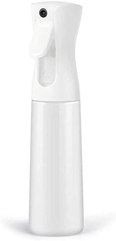 スプレーボトル 霧吹き アルコール対応 細かい霧を噴霧する 詰め替え容器│除菌剤・殺菌剤等の詰替にスプレー容器 園芸 植物用 清掃用 美髪師用 家用 スプレー 透明 (300ml (白))