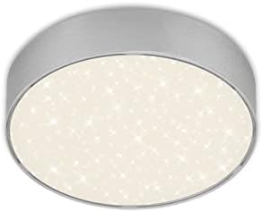 - Plafoniera a LED con decorazione a cielo stellato, lampada LED, lampadario, pannello da soffitto LED, temperatura di colore bianco neutro, Ø157 mm, colore argento
