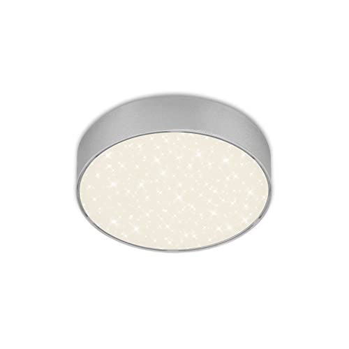 - Plafoniera a LED con decorazione a cielo stellato, lampada LED, lampadario, pannello da soffitto LED, temperatura di colore bianco neutro, Ø157 mm, colore argento