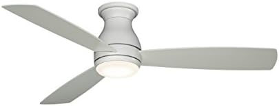 Fanimation Hugh - 52 inch - Matte White with Matte White Blades with LED Light Kit and Wall Control - Wet Rated - 220V - FPS8355MWW-220