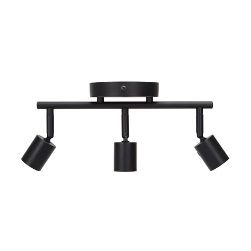 DREI-Wege-Strahler in Schwarz, ideal für gezielte Beleuchtung in mehrere Richtungen. Modernes und vielseitiges Design, für jeden Raum.