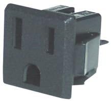 QUALTEK ELECTRONICS 738W-X2/03 POWER ENTRY CONN, RECEPTACLE, NEMA 5-15R, 15A (5 pieces)