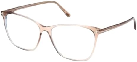 Amazon.com: Tom Ford FT 5762-B BLUE BLOCK Shiny Light Beige/Blue