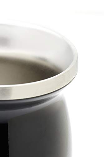 Balibetov [NEW] double wall Stainless Steel Yerba Mate Gourd set (Mate cup) with Yerba Mate Bombilla (Black) - Thumbnail 3