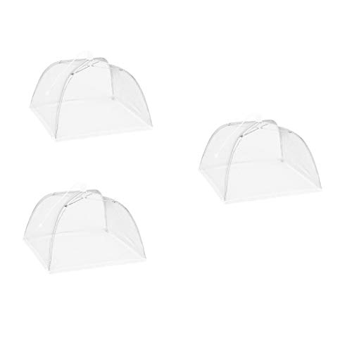 Gotian Set 3 Large Pop-Up Mesh Screen Protect Food Cover Tent Dome Net Umbrella Picnic, Helps to Keep Flies, Mosquitoes, Bees away, Food Cover, Net Cover - Thumbnail 3