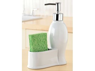 Amazon キッチン水回りすっきり 洗剤ディスペンサーとスポンジ入れ