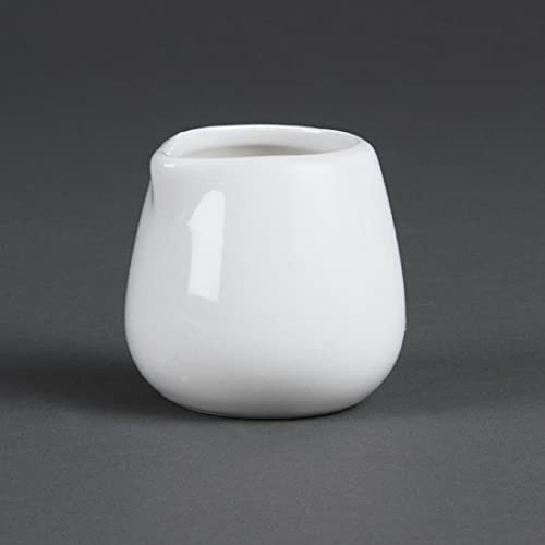 Olympia Whiteware Porcelain Compact Jugs 228ml (Pack of 12), White