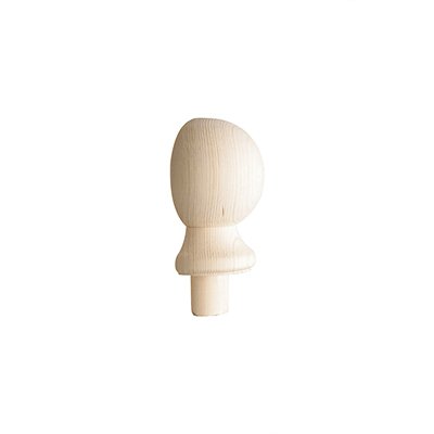 Blueprint Joinery Pine Ball Newel Post Cap, Clear Pine Ball Newel Cap, to fit 82mm Newel Posts, 95 x 36mm (Half Cap)
