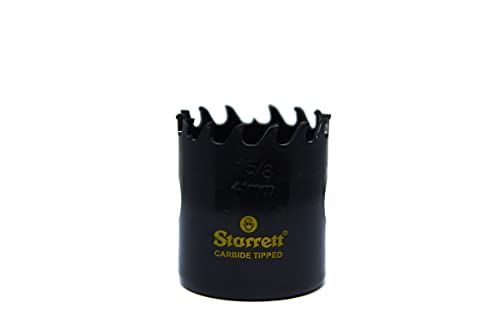 Starrett Tungsten Carbide Tipped Hole Saw - CT158 Deep Cut Holesaw Cutter - For Wood Suspended Flooring Reinforced Concrete & Fibreglass - 41MM