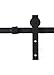 WBHome Sliding Barn Barn Door Hardware Kit Antique Style - 8 Ft Black