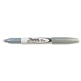 Sharpie Metallic Permanent Markers, Fine Point, Metallic Silver, Pack of 24