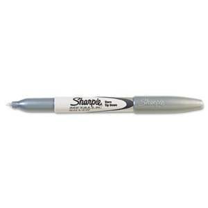 Sharpie Metallic Permanent Markers, Fine Point, Metallic Silver, Pack of 24