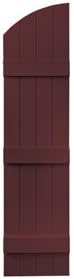 Mid-America 14'' 4 Board Open Board-N-Batten Shutter - 1 Pair 65'' 167 Bordeaux