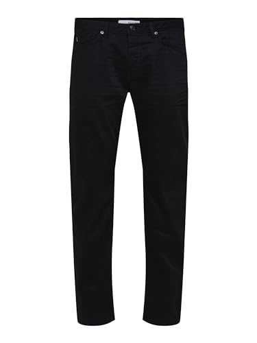 SELETED HOMME Herren SLH172-SLIMTAPE Toby 24001 NOOS Jeans, Black Denim, 38W x 32L