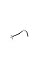 316L Surgical Steel Nose Screw Ring 1.5mm CZ 18G