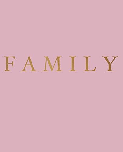 Family: A decorative book for coffee tables, bookshelves and interior design styling | Stack deco books together to create a custom look (Inspirational Phrases in Blush)
