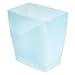 iDesign - 64723 Spa Rectangular Trash, Waste Basket Garbage Can for Bathroom, Bedroom, Home Office, Dorm, College, 2.5 Gallon, Set of 1