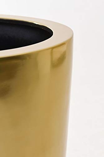 Vivanno Pflanzkübel Pflanzgefäß Blumenkübel Fiberglas City Gold Metallic - 100x47 – Bild 6