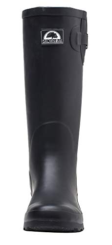 Brown-Oak-Womens-Rebecca-Waterproof-Adjustable-Wellington-Mid-Calf-Rubber-Rain-Boots