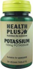 Health Plus Potassium 100mg : Mineral supplement : 30 tablets