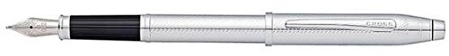 Cross Century II Engraved Chrome , Medium Steel Nib Fountain Pen