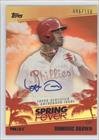 Domonic Brown #96/150 (Baseball Card) 2014 Topps - Card Shop Promotion Spring Fever Autographs #SFA-DB