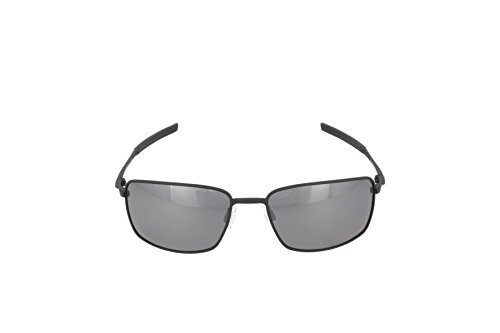 Oakley Square Wire Polarized Rectangular Sunglasses,Matte Black,60 mm