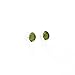 Kathy Bankston Handmade 6mm Vesuvianite Stud Earrings for Women and Girls, Round Bezel 925 Sterling Silver