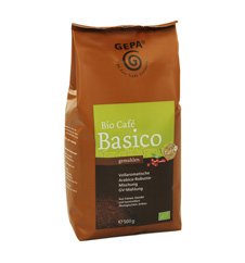 GEPA Bio Basico Kaffee gemahlen 1 Karton (10 x 500g) Fair Trade Kaffee