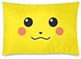 Pokemon Big Face Custom Zippered Pillow Cases Soft And Confortable 20x30 (Twin sides)